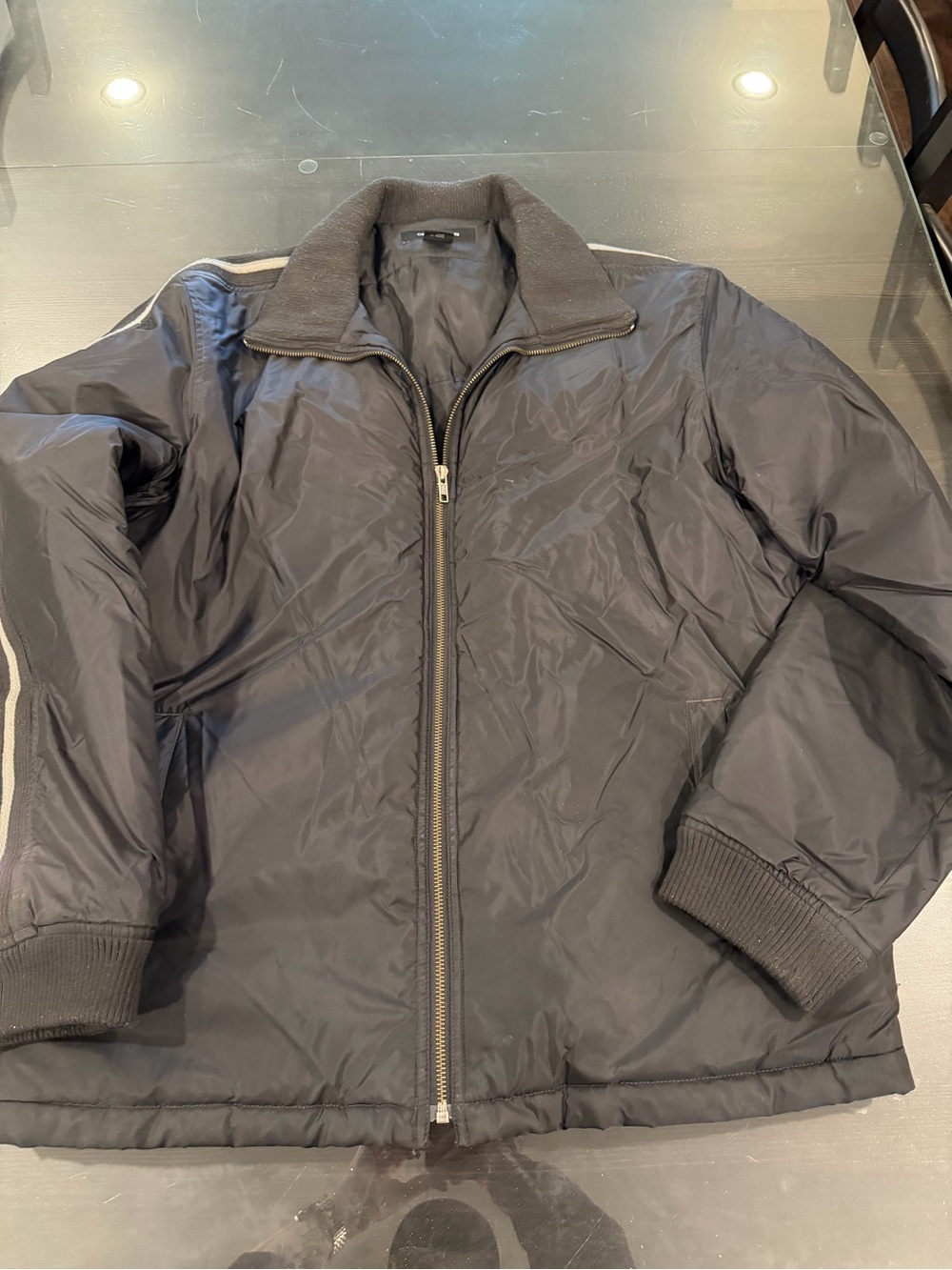 Calvin Klein Black Puffer style Jacket with Stripe Accent
